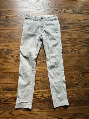 abercrombie kids Light Gray Button-Front Pants